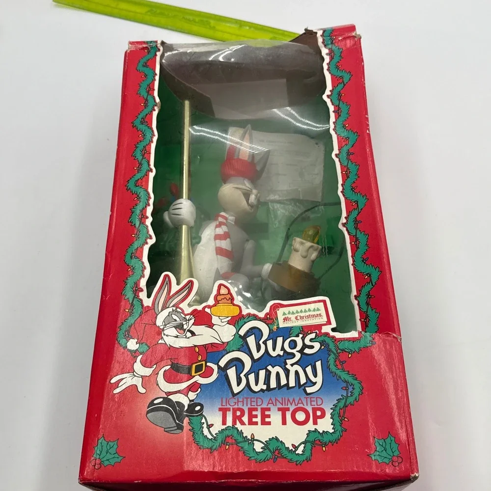 Bugs Bunny Mr Christmas 1995 Animated Lighted Tree Topper 49903 Tested